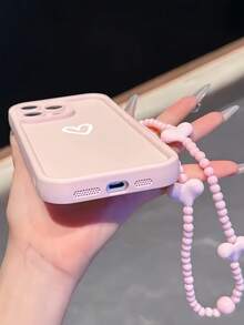 1 chiếc ốp lưng điện thoại hình trái tim thời trang, viền gradient, vòng tay 3 trái tim dễ thương Dopamine, tương thích với iPhone 11/11 Pro Max/12/12 Pro/12 Pro Max/13/13 Pro/13 Pro Max/14/14 Plus/16 Pro Max/17 Pro Max, Galaxy S25 Edge, Redmi 14C, Moto G Series, Realme C55 - Hồng - Xem 4