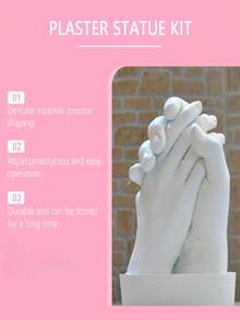 3D情侣手模DIY铸造粉印模，母亲节、情人节礼物，25克/100克/200克，表达你的爱意！珍藏你们甜蜜爱情的回忆 - 彩色 - 查看 6