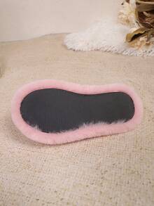 Women's Solid Color Cute Fabric Plush Slippers, Lightweight, Soft & Comfortable, European Size, Flat, Indoor For Autumn/Winter - Pink - View 3