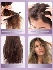 1pc High-Top Massage And Volumizing Cushion Comb With Floral Patterns. It's Portable, Suitable For Both Wet And Dry Use, And Is A Versatile Hair Styling Tool. Ideal For Home Use, As A Hair Care Comb, And A Personalized Gift. Perfect For Women, It's A Travel Essential, A Fun Present, And Pairs Perfectly With A Folding Mirror. - Multicolor - View 7