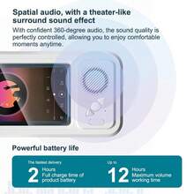 Bathroom Shower Waterproof Phone Holder Bluetooth Speaker 360°Rotation Touch Screen Mobile Phone Box Watch Movie Listening Music - 黑色 - 查看 6