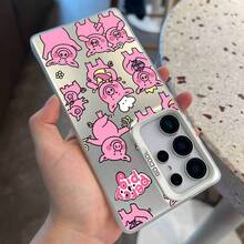 Funda de teléfono de dibujos animados P-Perey Pigs para Samsung S25 S24 S23 S22 S21 S20 FE Ultra Plus 4G 5G, color mate, carcasa dura protectora - Colores mezclados - Ver 4