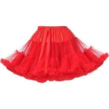 2026新款女士红色双层网纱吊带裙，适合舞会和派对穿着 - 彩色 - 查看 4