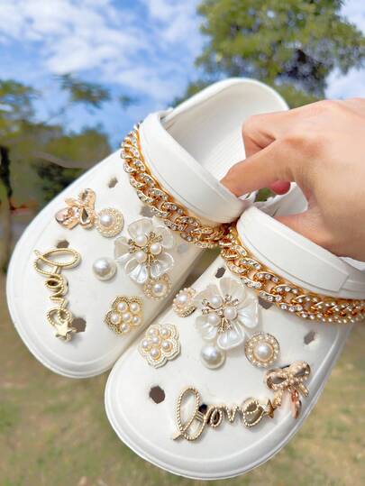 16 Stück modische Schuh-Dekorationen, geeignet für Damensandalen, Pantoffeln, Strandtaschen DIY-Accessoires, ideale Geschenke für Partys und besondere Anlässe