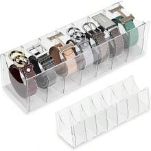 Organizador de Cinturones Caja para Cinturones con 7 Compartimentos Caja de Almacenamiento de AcríLico Para Cinturón para Guardar Cinturones Corbatas y Pajaritas en ei Armario 7 cuadrícula - 7cuadrcula - Ver 1