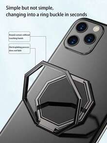 1个360°旋转全金属可折叠桌面手机支架，超薄锌合金桌面支架，适用于智能手机和平板电脑，可旋转手机支架，方便斜倚观看视频，兼容、安卓手机，生日礼物，送给家人、朋友的指环支架，手机指环握把，手机配件，兼容、安卓手机，生日礼物，送给家人、朋友的礼物，生日手机指环支架 - 隨機顏色-1件 - 查看 5