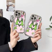 Estuche para teléfono con patrón de manos de corazón de  Compatible con estuches para teléfonos   17  16 Pro Max  15 Pro Max  13 y  12 Hecho de material TPU a prueba de caídas, resistente al desgaste y cómodo de sostener Un gran regalo para familiares, amigos, seres queridos, novios / novias y para Navidad - Plateado - Ver 3