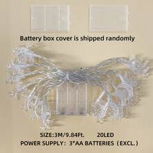 1pc 1.5/3/4.5m 10/20/30 LED Moon & Star String Lights, Birthday Party Decor, Room Decoration, Bedroom Decor, Graduation, Holiday Gift, All Season Fairy Lights