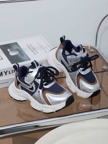 Zapatos deportivos nuevos para niños, zapatos casuales con suela blanda y transpirable para niños, zapatos para correr al aire libre - azul real - Ver 3