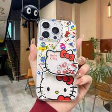 Sanrio 三丽鸥家族系列手机壳 Hello Kitty/酷洛米/艾洛蒂/肉桂狗/波卡可/布丁狗/坏蛋丸/可爱卡通图案，适用于苹果17系列手机，包括16/15 Pro Max/14 Plus/13 Pro/12/11/XR