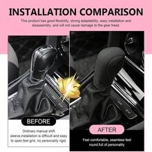1pc Silicone Gear Shift Knob Cover, Anti-Slip Automatic Gear Shift Protector, Comfortable Handbrake Gear Shift Sleeve, Unisex, Universal Car Interior Accessory - one-size - View 5