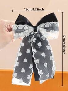 3/6 قطعة/مجموعة من مشابك الشعر بفيونكة من الدانتيل باللون الأسود والأبيض والوردي، مناسبة للأنماط الحلوة والكيوت والجوثيك، تناسب البنات والنساء، يمكن ارتداؤها مع الملابس الحلوة والكلاسيكية والفينتاج للاستخدام اليومي والمناسبات والحفلات، مشابك الشعر، مشابك الشعر الكبيرة - متعدد الألوان - مشاهدة 6