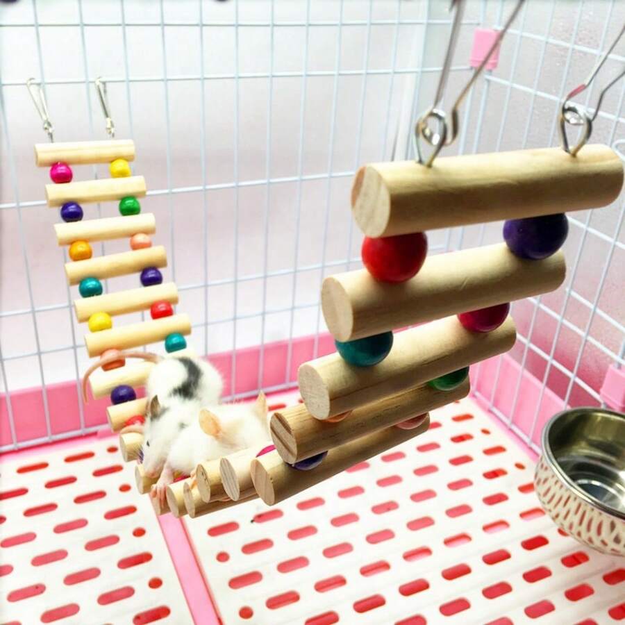 Small Pet Suspension Bridge, Mouse Suspension Bridge, Parrot Swing, Honey Badger Squirrel Climbing Ladder/Staircase, Small Pet Climbing Cloud Ladder.