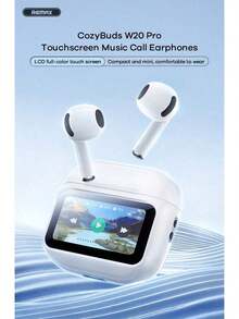 REMAX Căști CozyBuds W20 PRO, afișaj digital tactil, căști pentru muzică și apeluri, suportă mai multe limbi.