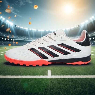 1 Pair Football/Soccer Cleats, Removable Studs For Training, Outdoor Artificial Turf, Indoor Field, Professional Team Sports Shoes, Lace-Up, Non-Slip Rubber Sole, Lightweight High-Performance Design, Top-Quality Soccer Boots