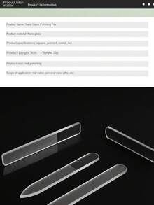 1pc Household Nano Glass Nail File, Nail Grinding Bar, Manicure Tool, Beauty Polishing Strip - Multicolor - View 4