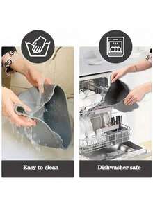 2pcs Reusable Silicone Slow Cooker Liners - Easy To Clean, Waterproof Red/Black Lining, Suitable For Kitchen Use