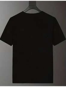 Camiseta de moda veraniega con estampado temático religioso "MADE TO WORSHIP", apta tanto s como para mujeres, presenta un estilo único y es lavable a máquina, lo que la convierte en una excelente opción de regalo para amigos y familiares durante el verano. - Negro - Ver 2