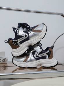 Zapatos deportivos nuevos para niños, zapatos casuales con suela blanda y transpirable para niños, zapatos para correr al aire libre - azul real - Ver 5