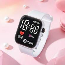 1pc Women's Fashionable & Cute LED Electronic Watch With Date & Time Display, Suitable For Daily Life And Christmas/Holiday Gift - Multicolor - View 12