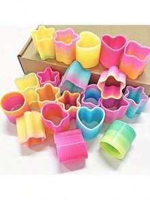 Set de 48 piezas/24 piezas/12 piezas/5 piezas/1 set de fuente arcoíris, formas y colores aleatorios, regalos creativos para fiestas y cumpleaños, para amigos - Multicolor - Ver 1