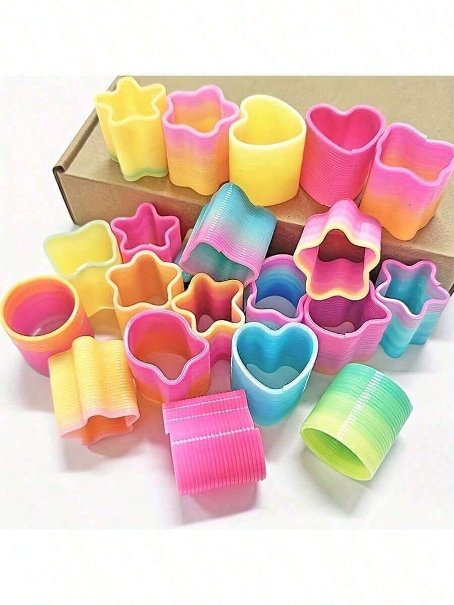 Set de 48 piezas/24 piezas/12 piezas/5 piezas/1 set de fuente arcoíris, formas y colores aleatorios, regalos creativos para fiestas y cumpleaños, para amigos - Multicolor - Ver 1