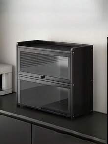 New Practical Desktop Storage Rack, 2-Tier/3-Tier Acrylic Transparent Window Makeup Organizer, Large Capacity Kitchen Countertop Storage Rack, Ideal For Storing Cosmetics And Pantry Items, Perfect Holiday Gift, Multi-Layer Storage Rack, Multi-Function Shelf - Multicolor - View 2