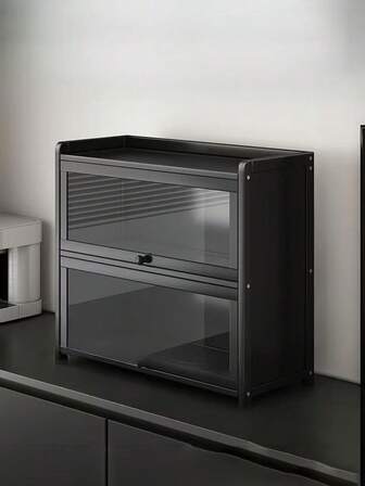 Nytt praktiskt förvaringsställ för skrivbordet, 2-våningar/3-våningar akryl transparent fönster för smink, stor förvaringshylla för köksbänkskiva, perfekt för förvaring av kosmetika och skafferiartiklar, perfekt julklapp, förvaringsställ i flera lager, multifunktionshylla