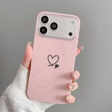 Ốp điện thoại DIY hình trái tim đôi tối giản lấp lánh, tương thích với iPhone 17 Pro Max/16/15/14/13/12/11, Galaxy S25 Ultra/S24/S23/S22/S21/S20, Honor X7C/X9C, dòng Redmi Note, Moto, v.v. Phiên bản quốc tế, không phải phiên bản nội địa. - Hồng - Xem 1