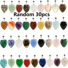 30pcs Fashion Crystal Cross Pendant Jewelry Set - Assorted Synthetic Gems And Quartz Beads, Suitable For DIY Jewelry Making - Great For Necklaces And Bracelets, Christmas Gifts