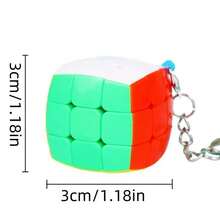 1 Llavero cubo mágico mini para hombres, llavero de rompecabezas para hombres - Multicolor - Ver 9