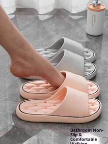 Breathable Slip-On Slippers, Indoor Non-Slip Bathroom Shower Slippers For Men And Women, Quick Drying, Odor Resistant, Suitable For Hotel Use - Pink - View 8