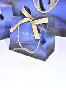 5 أكياس هدايا من الرخام، أكياس هدايا مطبوعة بألوان، أكياس هدايا ذات شريط ذو لونين أنيق، مناسبة لتغليف الهدايا، هدايا العروس في الزفاف، هدايا أعياد الميلاد، تغليف هدايا المناسبات، تغليف هدايا عيد الحب. - متعدد الألوان - مشاهدة 5