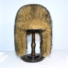 1pc Women's New Faux Fur Ombre Reversible Trapper Hat, Thick Warm Ear Protection Fluffy Outdoor Cycling Cap, Winter Ski Hat, Fashion Versatile - A - View 12