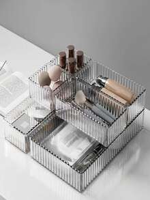 20pcs Multi-Functional Transparent Storage Boxes Feature A Luxurious Style And Drawer-Style Dividers, Making Them Ideal For A Woman's Vanity. They Can Be Used To Store Cosmetics, Skincare Products, Lipsticks And Makeup Brushes, Perfumes, Eyeshadows, And Face Masks. They Also Make Great Gifts.(Cosmetic Storage Box, Vanity, Storage, Organizer, Jewelry Box, Jewelry Organizer, Storage Container, Dressing Table, Room Decor, Jeweler, Storage Box) - Multicolor - View 6