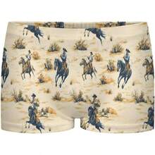 Pantalones cortos estilo vaquero clsico para mujer, sin costuras, suaves, elsticos, para mujer, multicolor - inicial - Ver 4