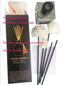 1.69oz Scented Reed Diffuser Set - Rectangle Glass Bottle With Rattan Sticks And Sola Flowers For Home, Indoor, And Bathroom - Long-Lasting Air Freshener, No Electricity Needed - Other - View 10