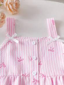 2pcs/Set Young Girls Summer Casual Patchwork Ruffle Hem Sleeveless Camisole And Long Pants Set, Suitable For Outing, Party And Daily Wear - Multicolor - View 7