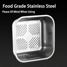 2 PCS Extra-Large Stainless Steel Food Storage Containers With Blue Lids - Deep Design, Airtight Seal, Perfect For Refrigerator Organization, Meal Prep, Lunch Boxes & Kitchen Pantry - 銀色 - 查看 5