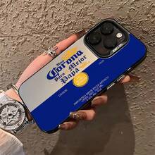 Funda de Teléfono Temática de Cerveza C-Corona Extra, Diseñada para Varios Modelos de  Incluyendo 17, 16E, 16, 15, 14, 13, 12, 11 Mini, Pro, Max, Air, X, XR, XSMAX, 8 y 7 Plus, Características de Superficie Mate para Protección contra Caídas. - Mezcla de colores - Ver 4