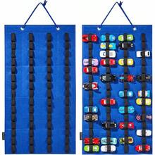 Wall-Mounted Storage Rack, Kids Toy Car Display Board, Storage Bag, Baby Toy Organizer - Multicolor - View 7