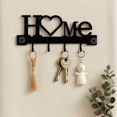 1 Stück Schlüsselhalter Wandhalterung, Garderobe Organizer mit Haken, ohne Bohren, Wohndekoration für Wohnzimmer