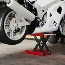 Motorcycle Lift, 500 Kg Load Capacity, Motorcycle Lifting Platform, Adjustable Height From 100 To 370 Mm