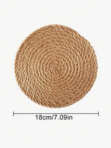 1pc Linen Woven Heat Resistant Placemat - Anti-Scald Tabletop Mat, Suitable For Pots And Pans, Kitchen Dining Table Accessory - Multicolor - View 15