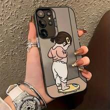 Funda de Teléfono para Chica Peso para Phone17 Promax 16 Promax/16 Plus/16 Pro/16, 15/14/13/12/11 Cubierta Trasera Antigolpes Mate - Negro - Ver 2
