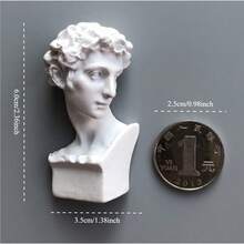 1 Set 3D Statue Fridge Magnets, Beethoven, David, Apollo, Goethe, Athena Sculpture Magnets, Creative Photo Wall Decor, Cute Decoration For Fridge, Whiteboard, Cabinet, Kitchen, Office, Home, Valentine's Day Gift - Multicolor - View 8