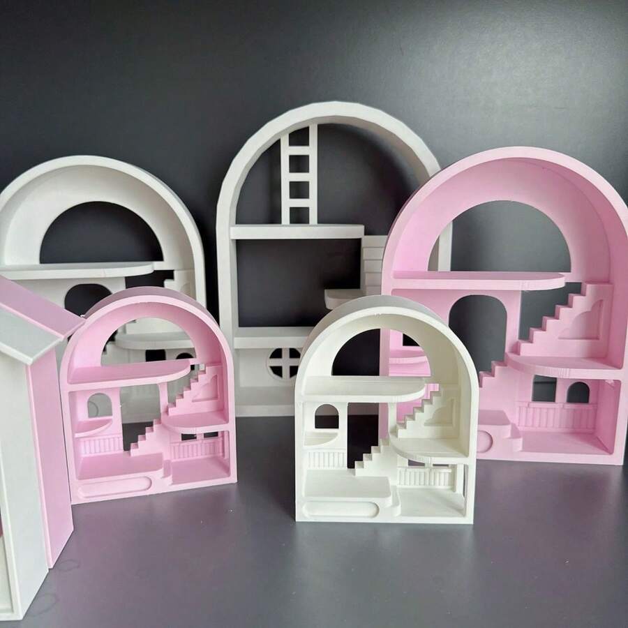 2 Size Options, Blind Box Figurine Display Stand, Plastic Material, Matte Finish, Multi-Color, Blind Box Cute Doll Desktop Display Stand - Small - View 1