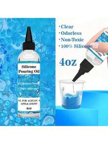 Gel nhựa đa năng, thích hợp cho tranh vẽ bằng chất lỏng, Dimethicone, dầu acrylic silicone, chất lượng nghệ sĩ, 100% dầu lỏng nguyên chất, dùng để tạo không gian trong tranh - Vật liệu nghệ thuật chất lỏng chuyên nghiệp, quà tặng ngày lễ, quà tặng cho gia đình và bạn bè, quà tặng Ngày Valentine, quà tặng tựu trường, quà tặng năm mới (Giao hàng ngẫu nhiên các mẫu mới và cũ) - Trong sáng - Xem 4