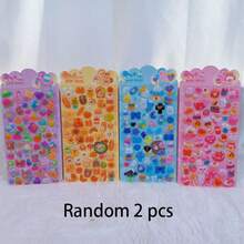 Cute Squeeze Stickers, Stress Relief Squeeze Toys, Adorable 3D Bear, Rabbit, Animal Bubble Stickers - Multicolor - View 9