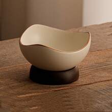 1 件，粗陶矮款小吃盘，可作麦片碗、陶瓷甜点碗、酸奶燕麦冰淇淋碗、冰淇淋杯 - 彩色 - 查看 6